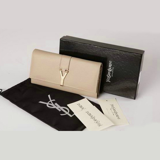 274.524 Yves Saint Laurent Y Grande Linea Flap Portafoglio Albicocca